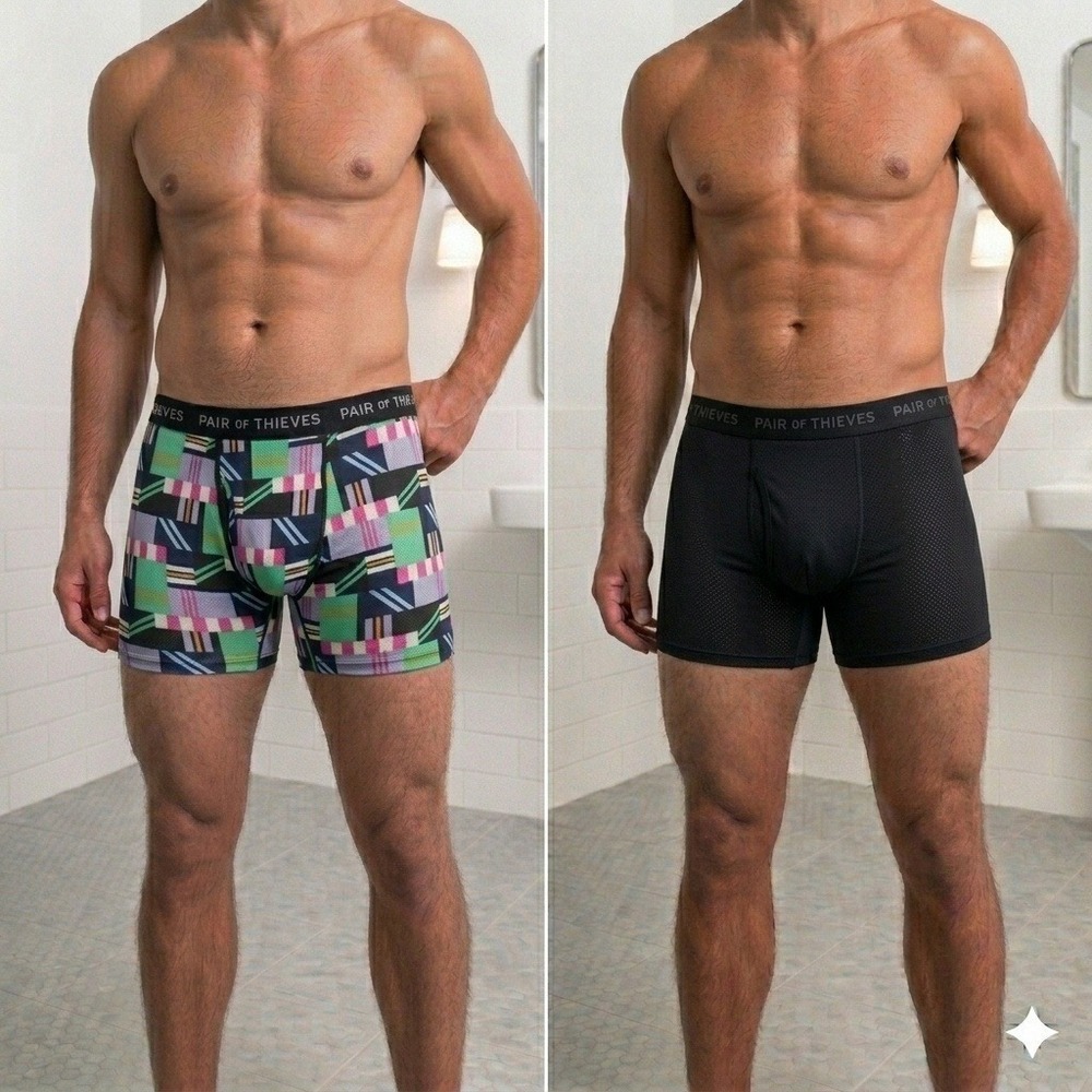 Pair of Thieves SuperFit Boxer Briefs XL Multicolor/Black (2) Pack **NEW**
